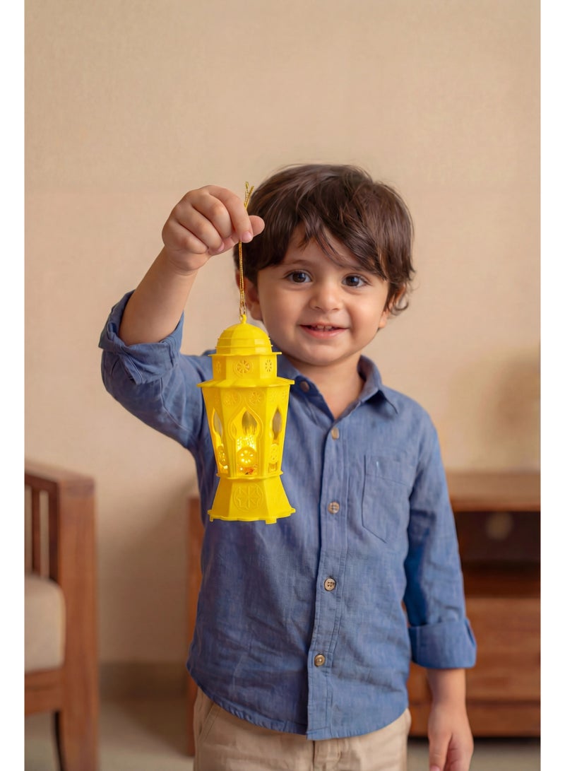 فانوس رمضان البلاستيك للأطفال مع أضواء وأغاني رمضان - Image 1